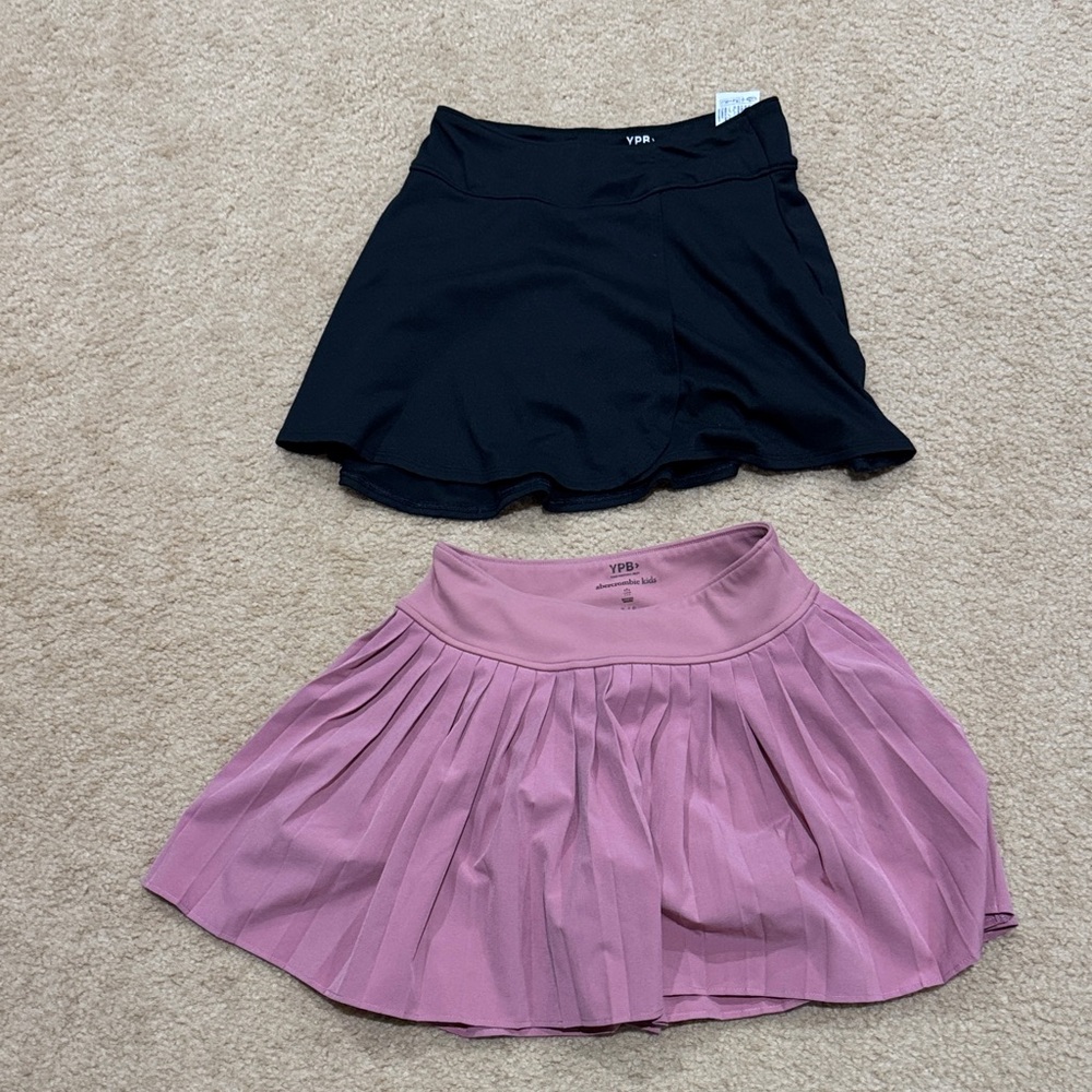 Abercrombie Kids Black and Pink Skater Skirt Set